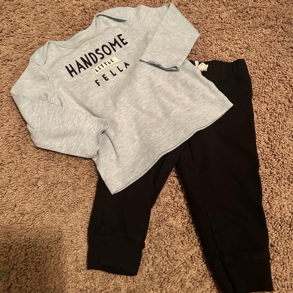 Carter's Blue and Black Kids Matching Set